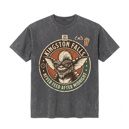 Gizmo Retro 1984 Horror Movie Graphic Top, Graphite Grey Youth Small Unisex TShirt
