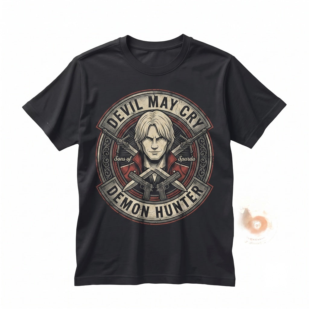 Dante Demon Hunter Shooting Gunslinger Graphic Cotton Graphic Unisex TShirt