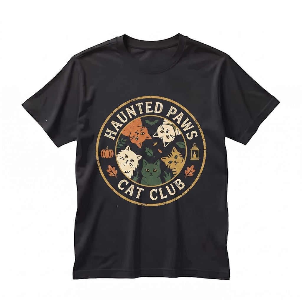 Halloween Spooky Cat Pumpkin Autumn Party Cute Graphic Apparel Gifts Unisex TShirt