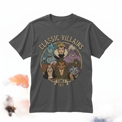 Bad Guys Villains Ursula Hades Evil Queen Scar Theme Park Vacation Graphic Unisex TShirt