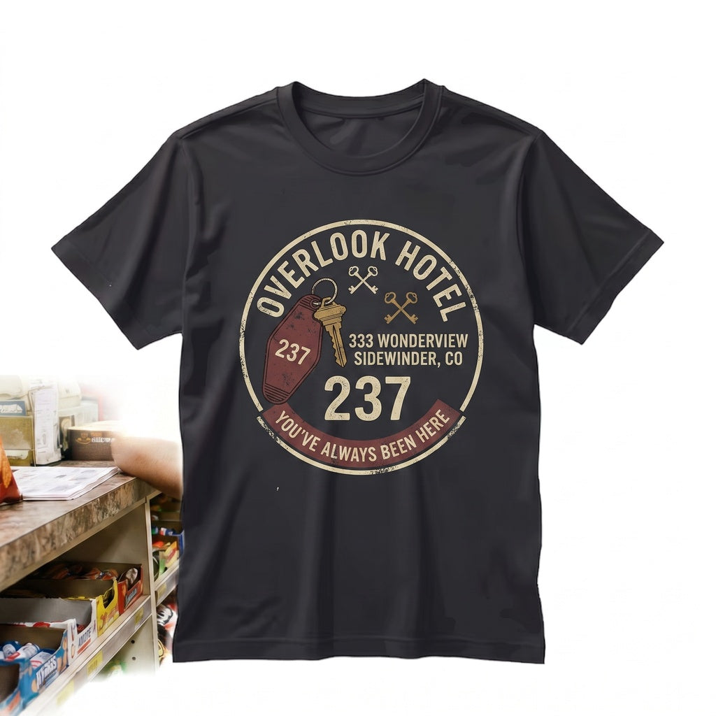 Overlook Hotel Room 237 Key Vintage Horror Movie Graphic Unisex TShirt