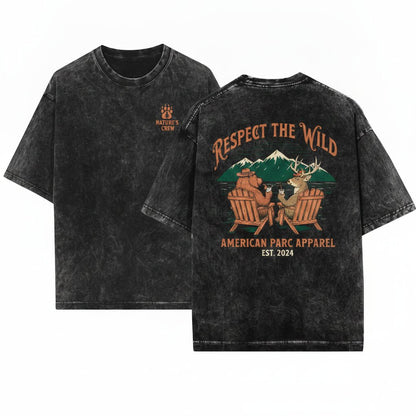 Everglades Florida Crocodile Manatee Respect The Locals Vintage Gift Lifestyle Alligator Unisex Wash T-Shirt