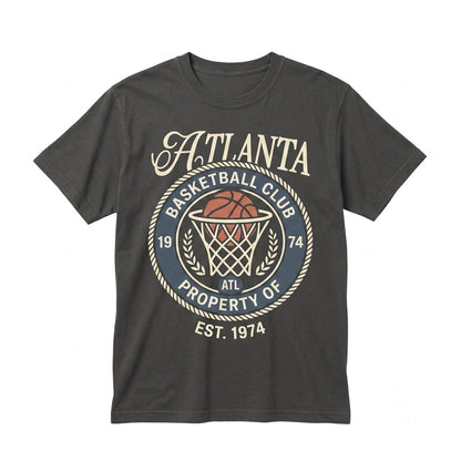 Atlanta Basketball Graphic Retro ATL Streetwear Game Day Vintage Sports Apparel Unisex TShirt