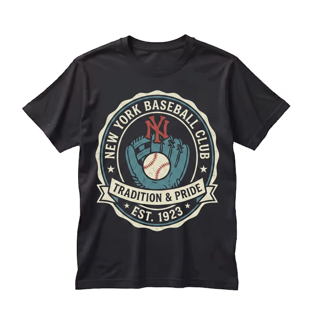 New York Baseball Fan Pinstripes Graphic Game Day Casual Sports Apparel Unisex TShirt