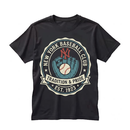 New York Baseball Fan Pinstripes Graphic Game Day Casual Sports Apparel Unisex TShirt