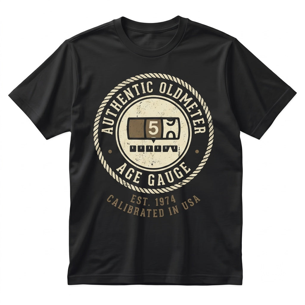 Oldometer 30th Birthday Gift Funny Speedometer Turning Thirty Gag Party Mens Womens Graphic Unisex TShirt