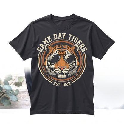 Retro Tigers Mascot Game Day Football Mom Top Unisex TShirt