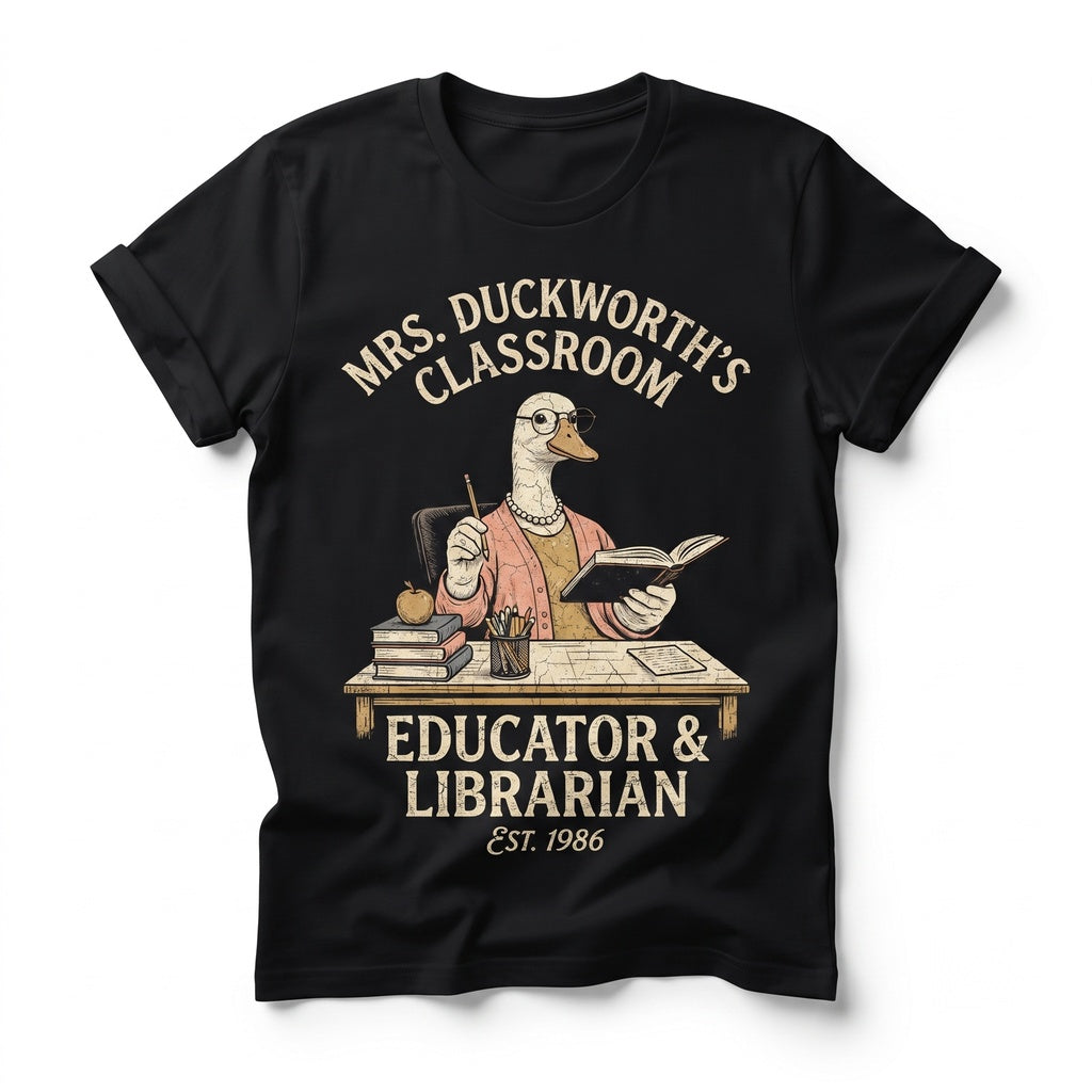 Silly Teacher Goose, I Live Here Now, Appreciation Gift, Funny Apparel, Unisex TShirt