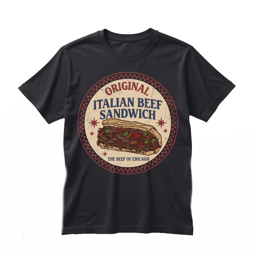 Original Beef Poster Retro TV Show Chicagoland Kitchen Wall Art Graphic Print Unisex TShirt