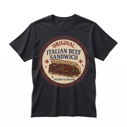 Original Beef Poster Retro TV Show Chicagoland Kitchen Wall Art Graphic Print Unisex TShirt