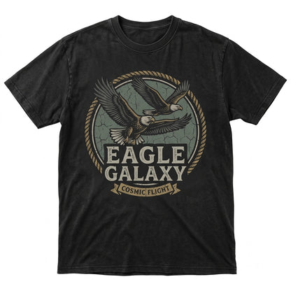Vintage 90s Bald Eagle Galaxy Wild Nature Planets Graphic Wildlife Aesthetic Gift for Men Women Unisex TShirt