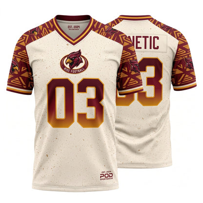 Unisex Game Day Athletic Football Fan Jersey - Lightweight Breathable Mesh Stitched Sports Shirt