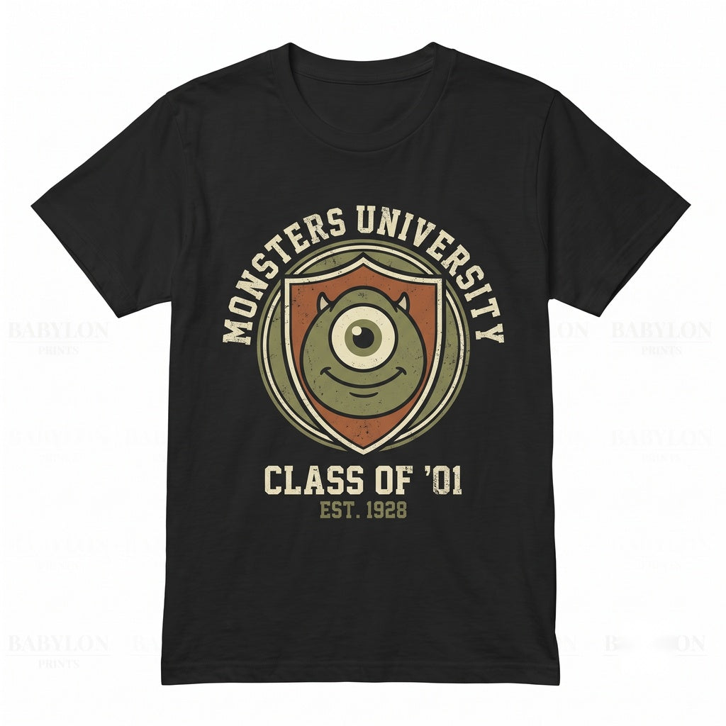 Vintage Mike Wazowski Funny Meme Cute Retro Cartoon Theme Park Trip Graphic Unisex TShirt