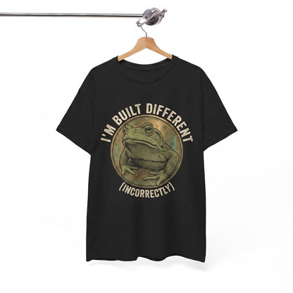 Built Different Incorrectly Frog Graphic Funny Meme Toad Sarcastic Humor Unisex TShirt