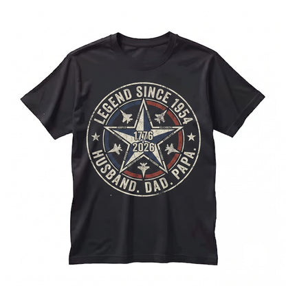 Personalized American 250th Anniversary 4th of July Dad Papa Grandpa Husband Legend Custom Name Unisex TShirt