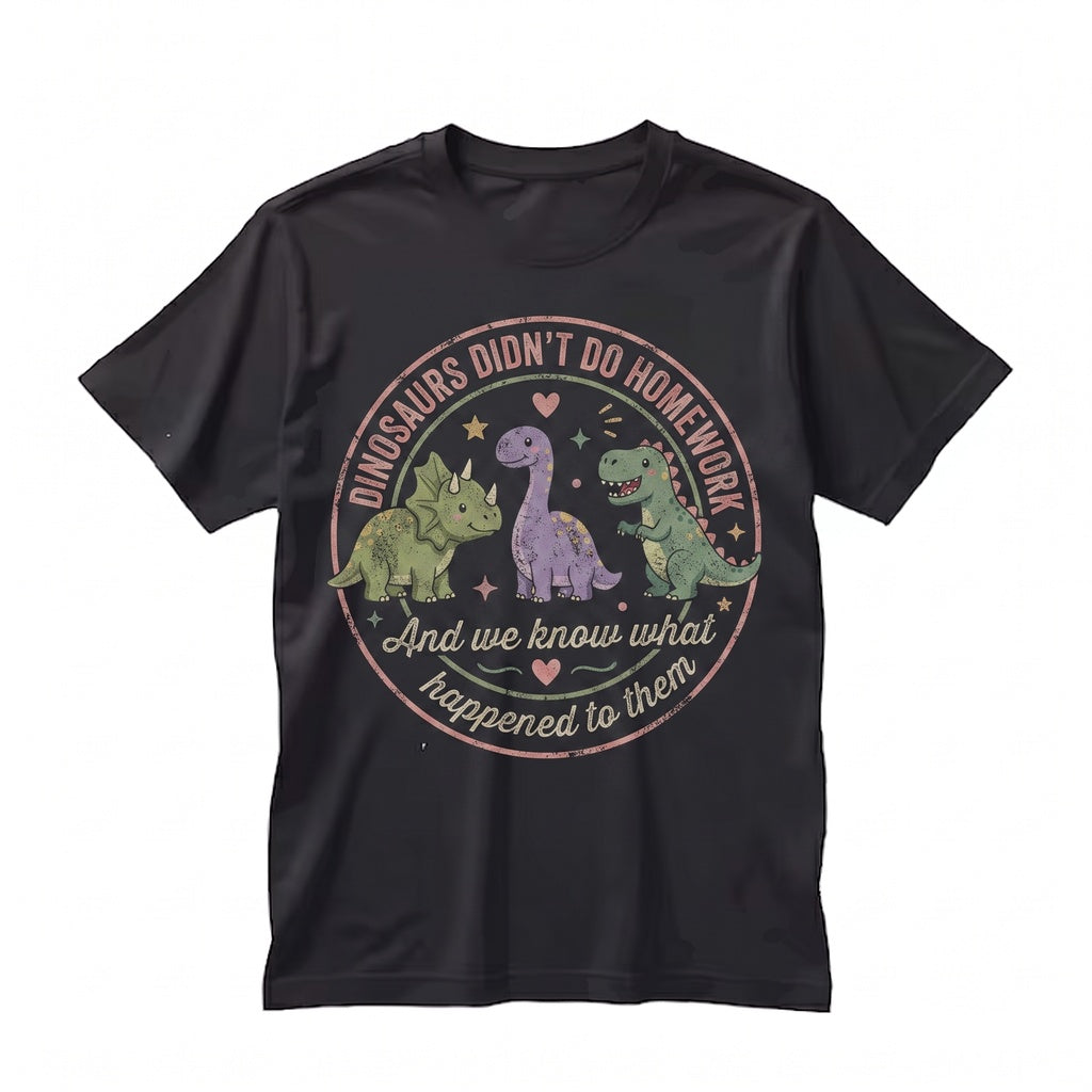 Funny Dinosaur Teacher Graphic Classroom Humor Back to School Cute Style Educator Gift Apparel Unisex TShirt