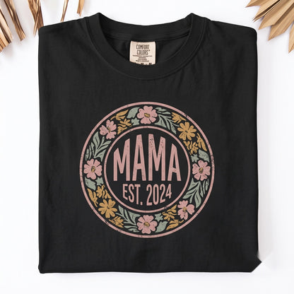 Mama Colorful Floral Pattern Bright Summer Unisex TShirt