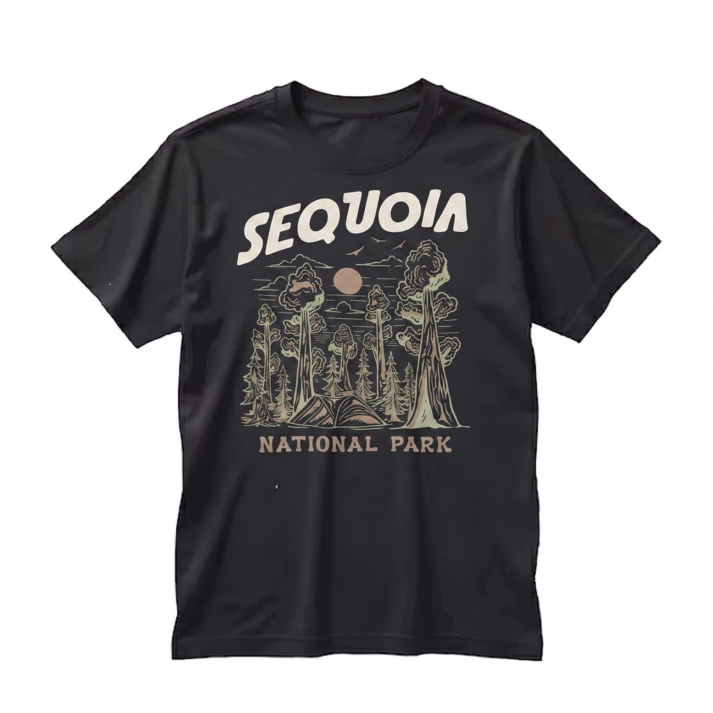 Sequoia National Park Retro Vintage Nature Lover Graphic Apparel Unisex TShirt