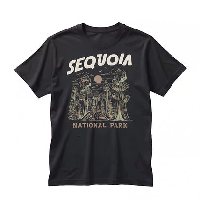 Sequoia National Park Retro Vintage Nature Lover Graphic Apparel Unisex TShirt