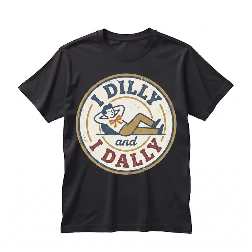 Born To Dilly Dally Graphic Mama Top, Funny Cute Girly Mom Humor Apparel, Unisex TShirt