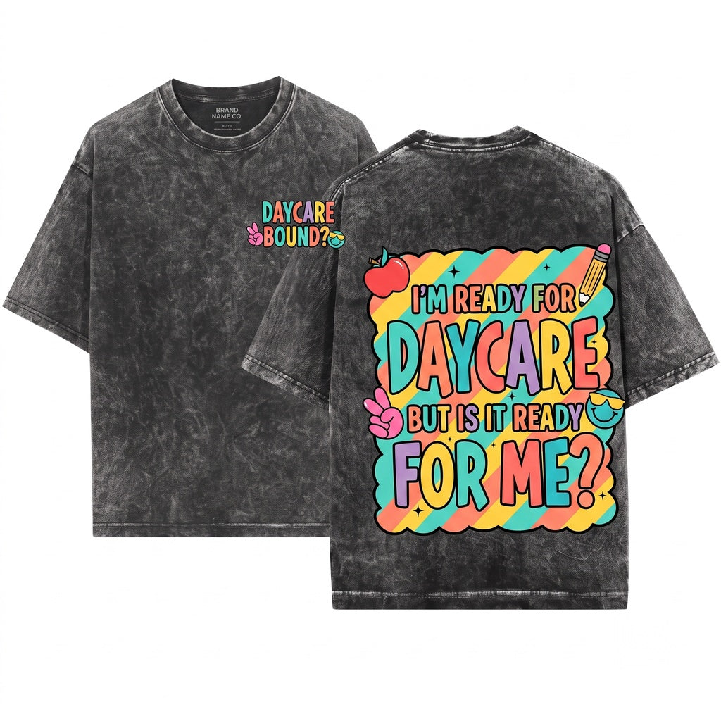 Hello Daycare Happy First Day Of School Ready Back To Teacher Student Graphic Unisex Wash T-Shirt
