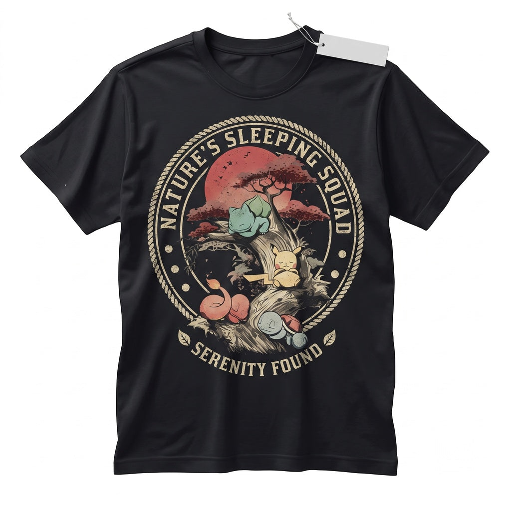 Cute Anime Graphic Vintage Y2K Retro Streetwear Pocket Monsters Bulbasaur Charmander Squirtle Pikachu Sleeveless Unisex TShirt