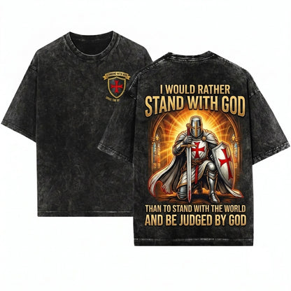 Jerusalem Crusader Warrior Christian Religious God Jesus Lover Gift Unisex Wash T-Shirt