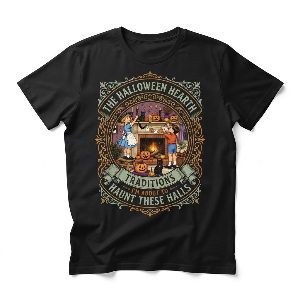 From The Windows To The Walls Im About To Deck These Halls Haunted Graphic Retro Halloween Unisex TShirt