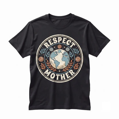 Respect Your Mother Graphic Slogan Apparel Cool Girl Mom Tee Unisex TShirt