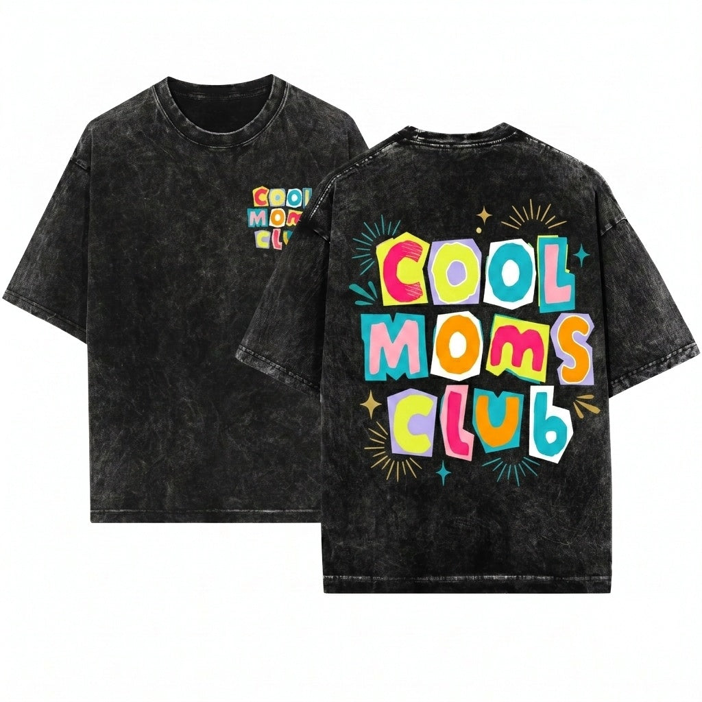 Cool Retro Trendy Cute Mama New Mom Gift Club Apparel Unisex Wash T-Shirt