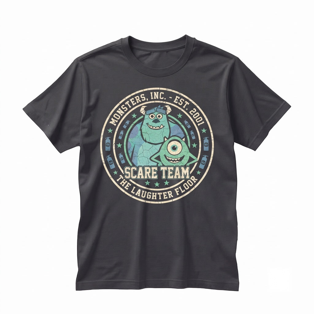 Vintage 2001 Character Cartoon Movie Apparel Retro One-Eyed Green Pal Furry Blue Best Friend Toddler Girl Door Graphic Unisex