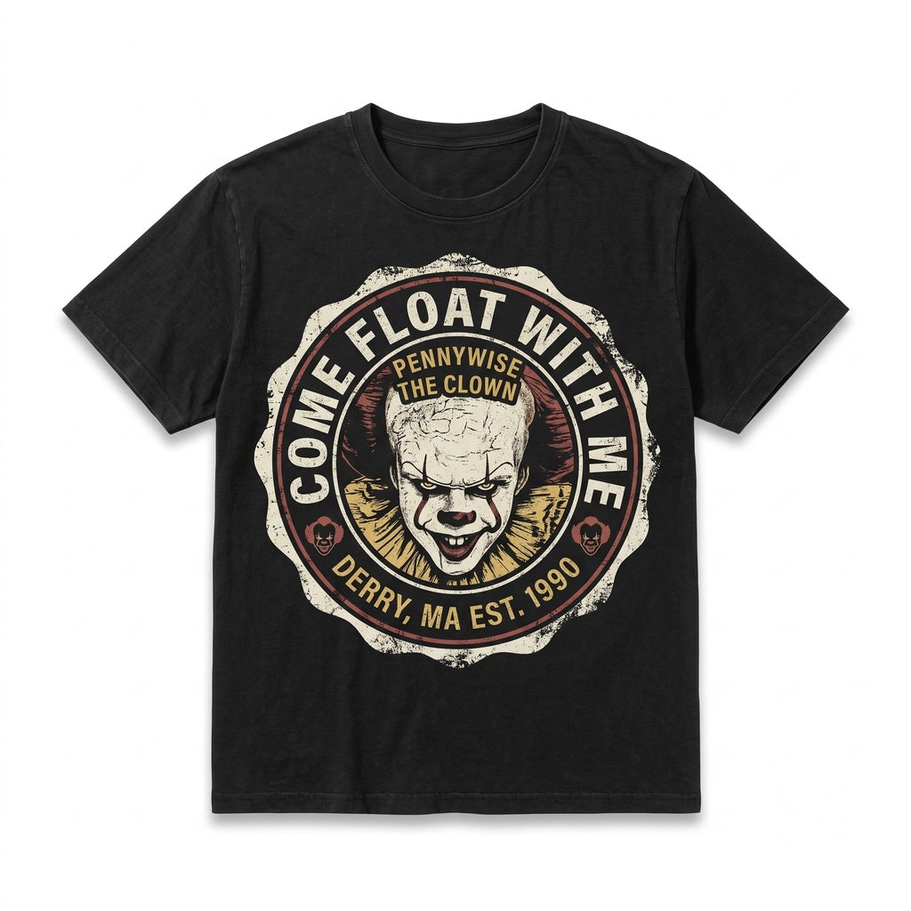 Pennywise Killer Clown Horror Movie Fan Gift Halloween Costume Scary Graphic Vintage Softstyle Apparel Unisex TShirt