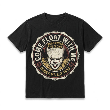 Pennywise Killer Clown Horror Movie Fan Gift Halloween Costume Scary Graphic Vintage Softstyle Apparel Unisex TShirt