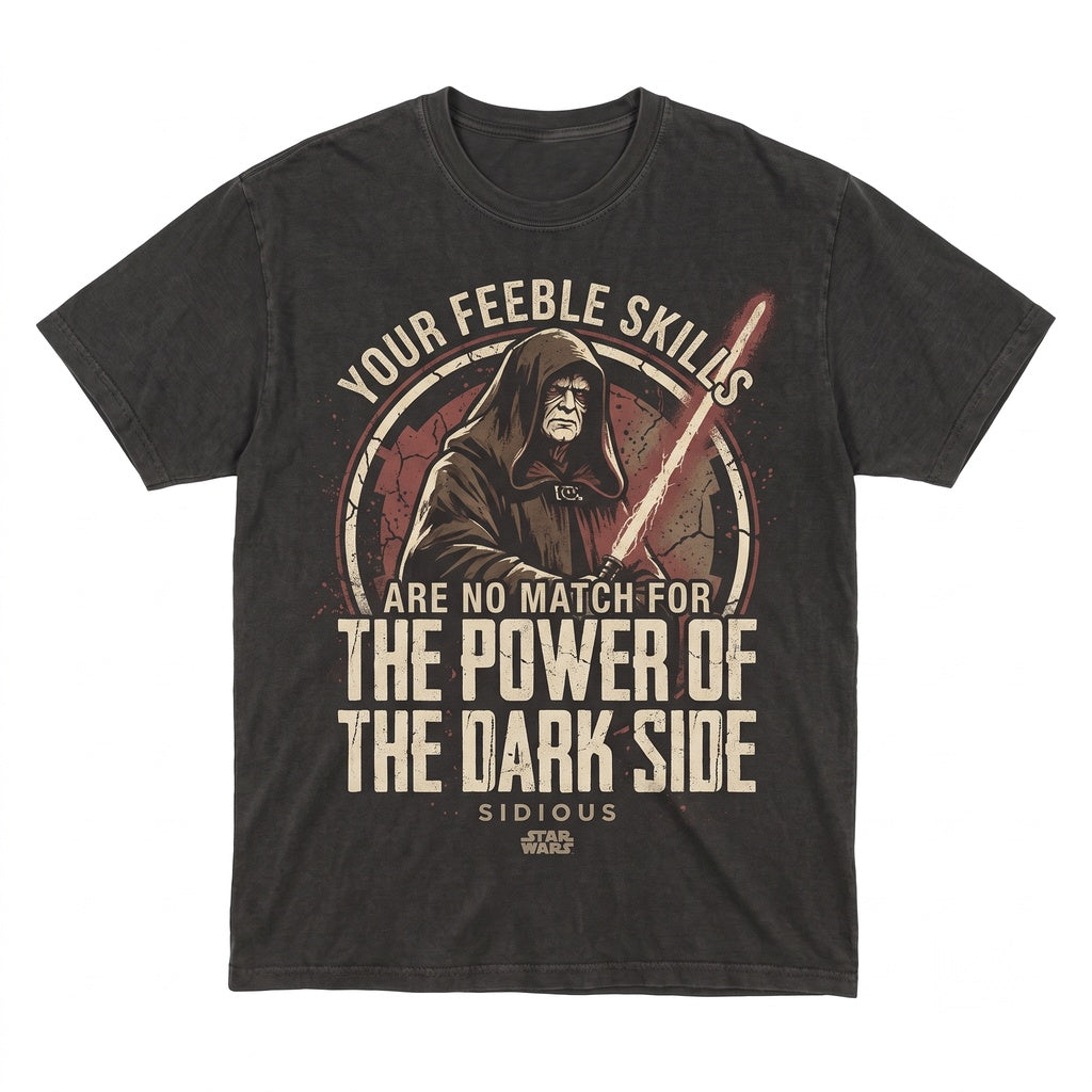 Vintage Emperor Palpatine Darth Sidious Graphic Apparel, Dark Side Sith Lord Sci-Fi Villain Retro Top Unisex TShirt