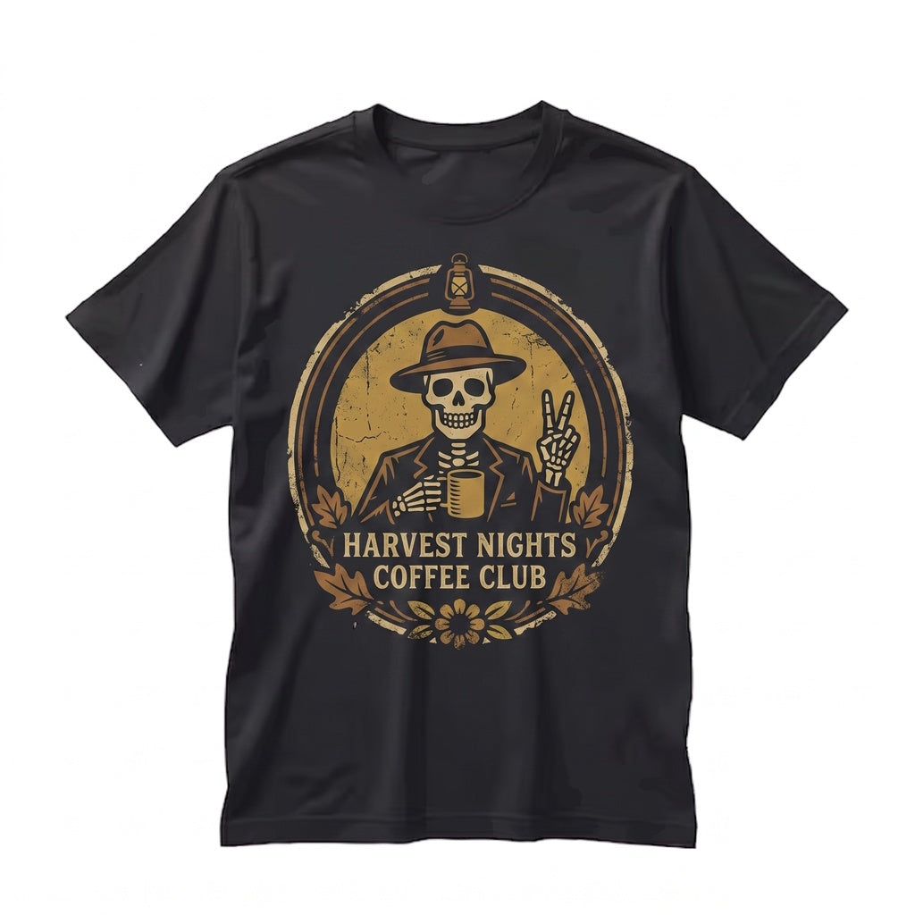 Skeleton Pumpkin Graphic Halloween Fall Autumn Harvest Unisex TShirt
