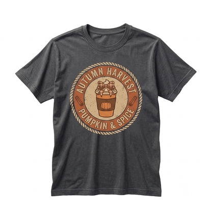 Coquette Pumpkin Spice Latte Fall Coffee Ribbons Autumn Thanksgiving Halloween Bows Graphic Print Unisex TShirt