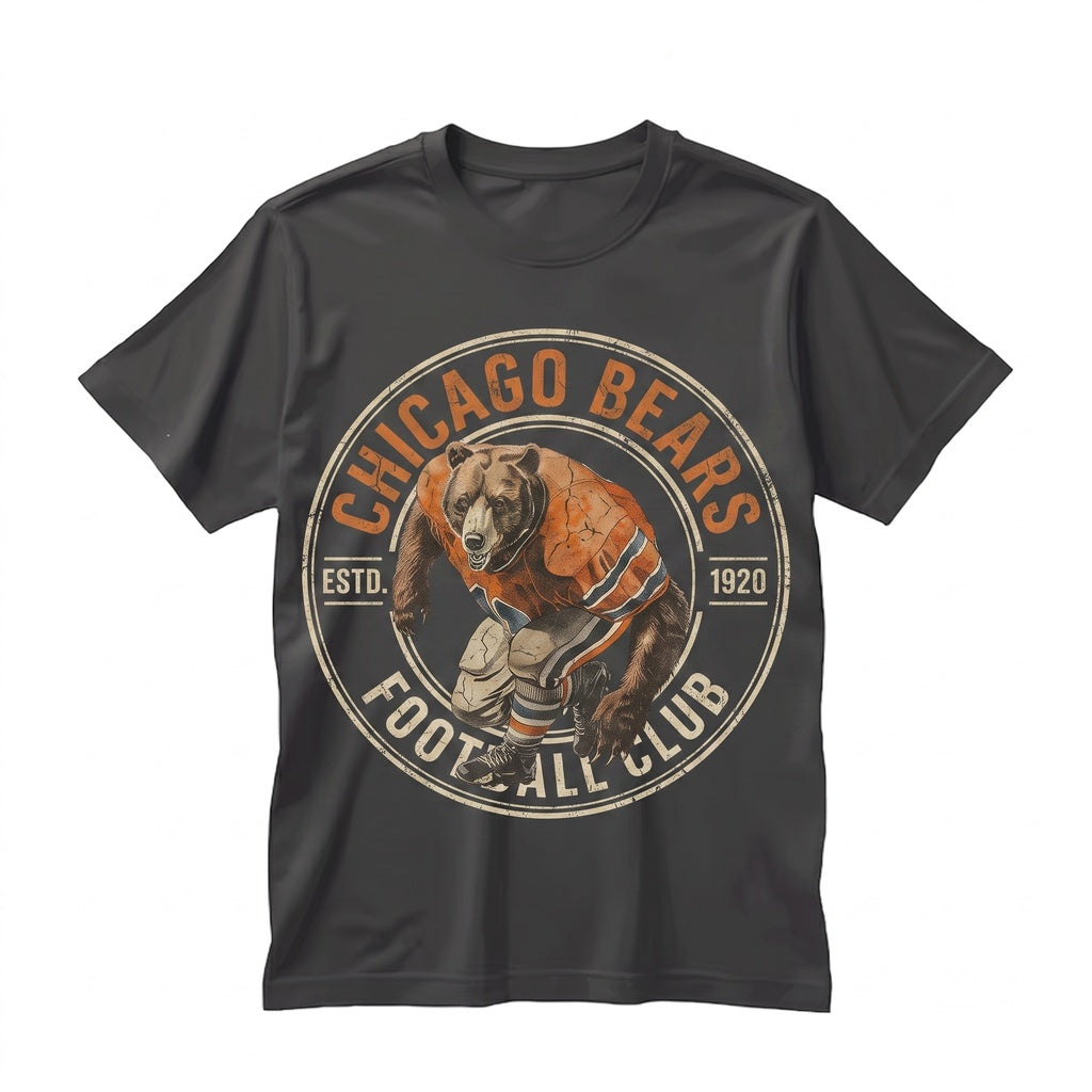 Retro 90s Chicago Football Game Day Graphic Vintage CHI Sports Fan Apparel Unisex TShirt