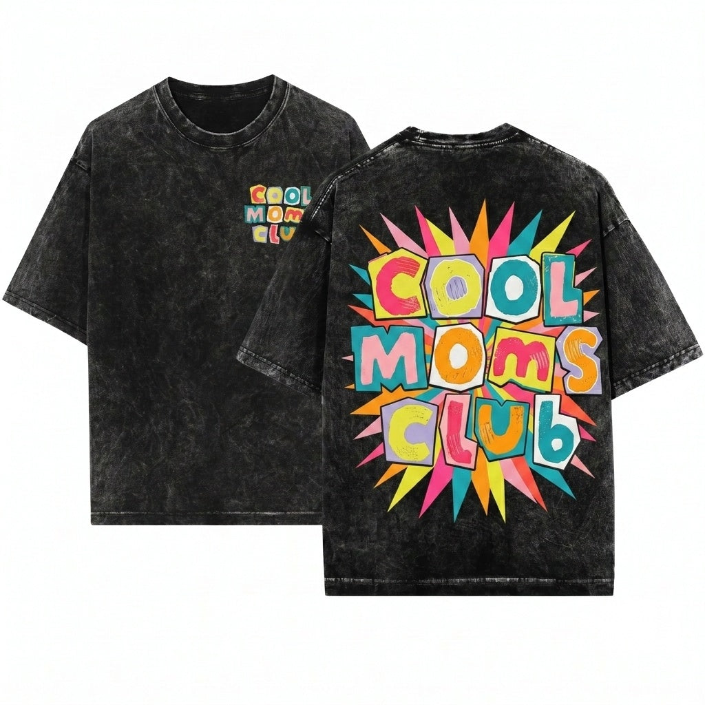 Cool Retro Trendy Cute Mama New Mom Gift Club Apparel Unisex Wash T-Shirt