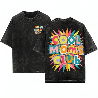 Cool Retro Trendy Cute Mama New Mom Gift Club Apparel Unisex Wash T-Shirt
