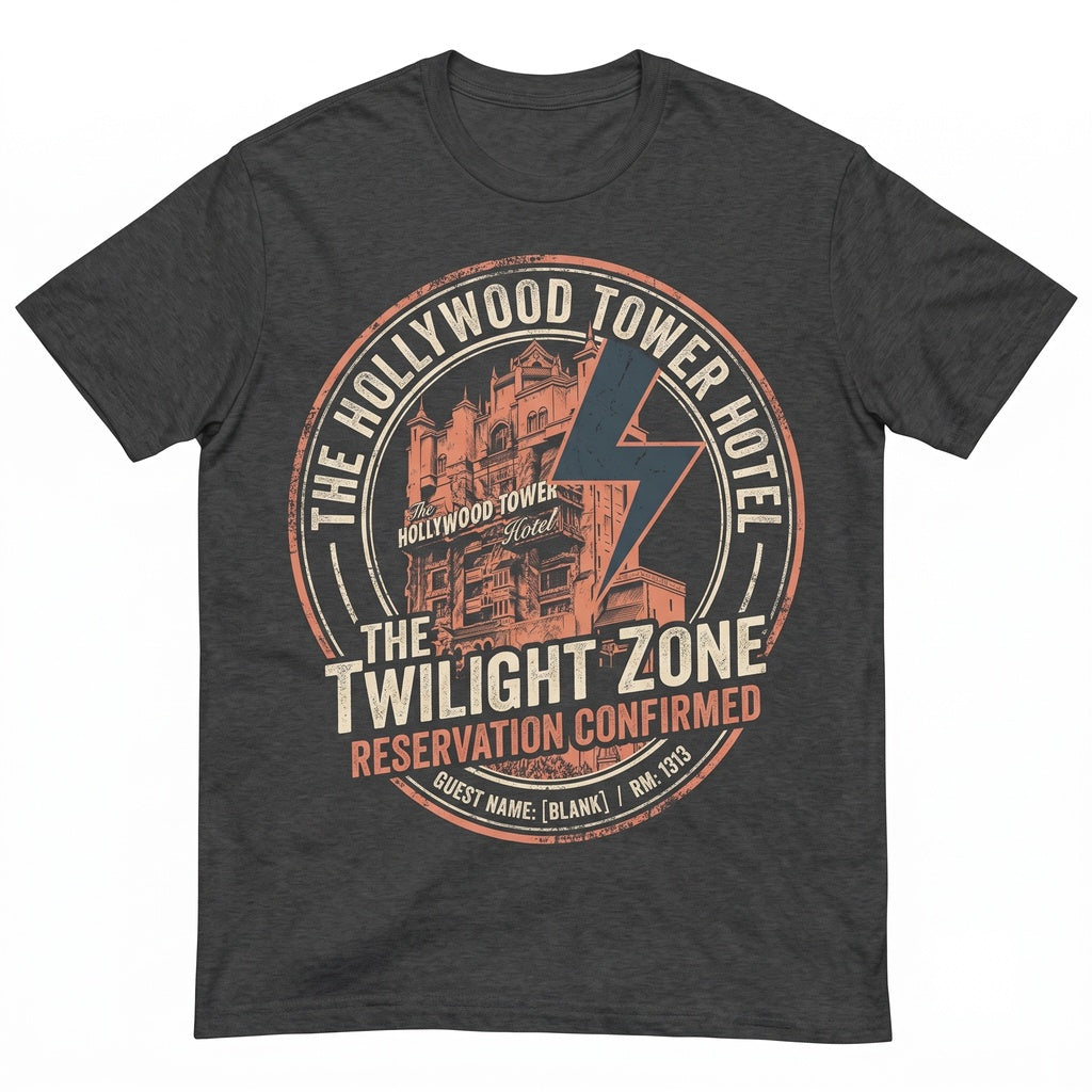 Vintage Tower of Terror Haunted Elevator Ride Graphic Theme Park Vacation Apparel Unisex TShirt