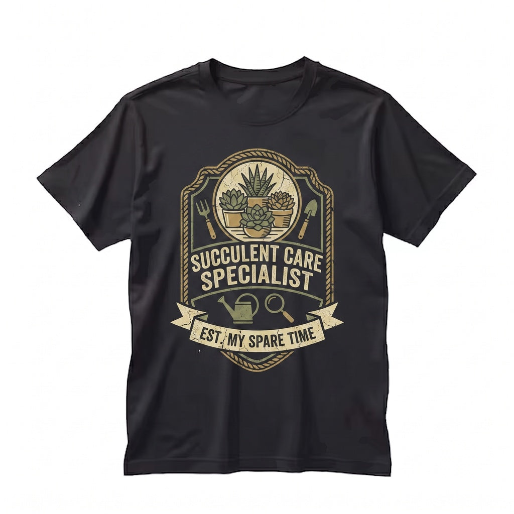 Purple Succulent Plant Care Illustrations Botanical Graphic Design Unisex TShirt