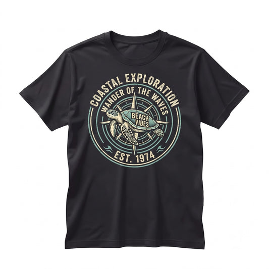 Beach Vibes Sea Turtle Summer Ocean Life Graphic Apparel Unisex TShirt