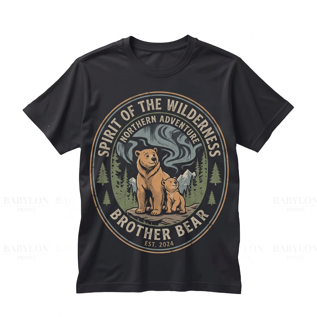 Retro Alaska Wilderness Bear Kenai Koda Animal Kingdom Family Vacation Apparel Brotherhood Graphic Gift Unisex TShirt