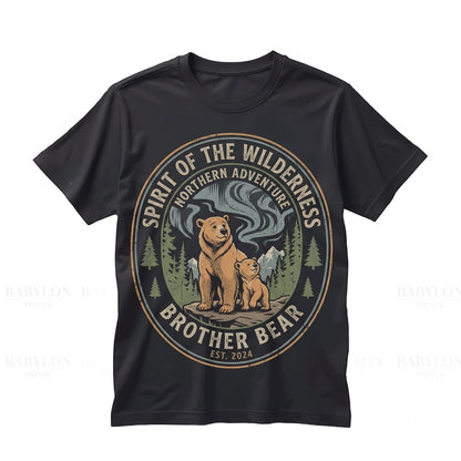 Retro Alaska Wilderness Bear Kenai Koda Animal Kingdom Family Vacation Apparel Brotherhood Graphic Gift Unisex TShirt