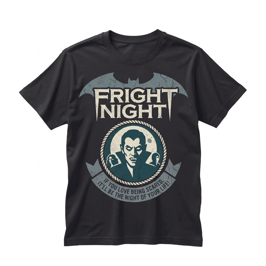 Vintage Vampire Horror Movie Graphic Halloween Retro Fright Night Unisex TShirt