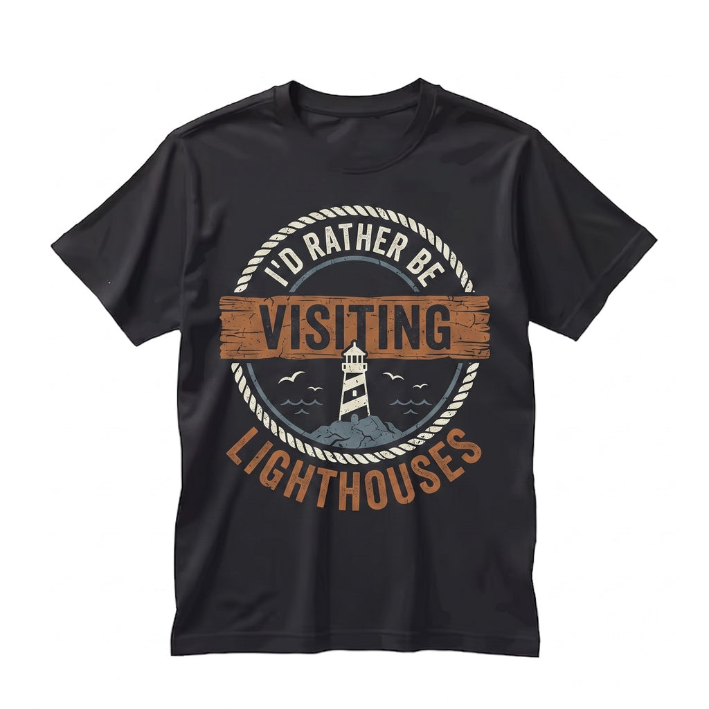 Vintage Nautical Lighthouse Lover Coastal Adventure Graphic Gift Unisex TShirt