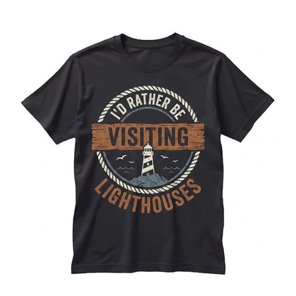 Vintage Nautical Lighthouse Lover Coastal Adventure Graphic Gift Unisex TShirt