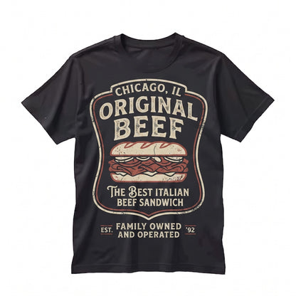 Original Chicagoland Italian Beef Sandwich Retro Graphic Foodie Unisex TShirt