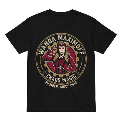 Wanda Maximoff Fan Art Vintage 90s Graphic Retro Movie Style Red Magic Sorceress Apparel Gift for Men Women Unisex TShirt