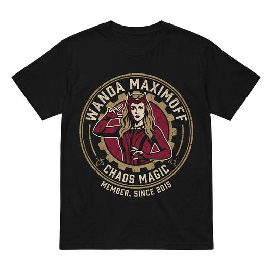 Wanda Maximoff Fan Art Vintage 90s Graphic Retro Movie Style Red Magic Sorceress Apparel Gift for Men Women Unisex TShirt